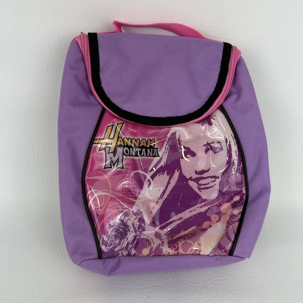 Hannah Montana Miley Cyrus Lunchbox Insulated Lunch Tote Zip Around Vintage